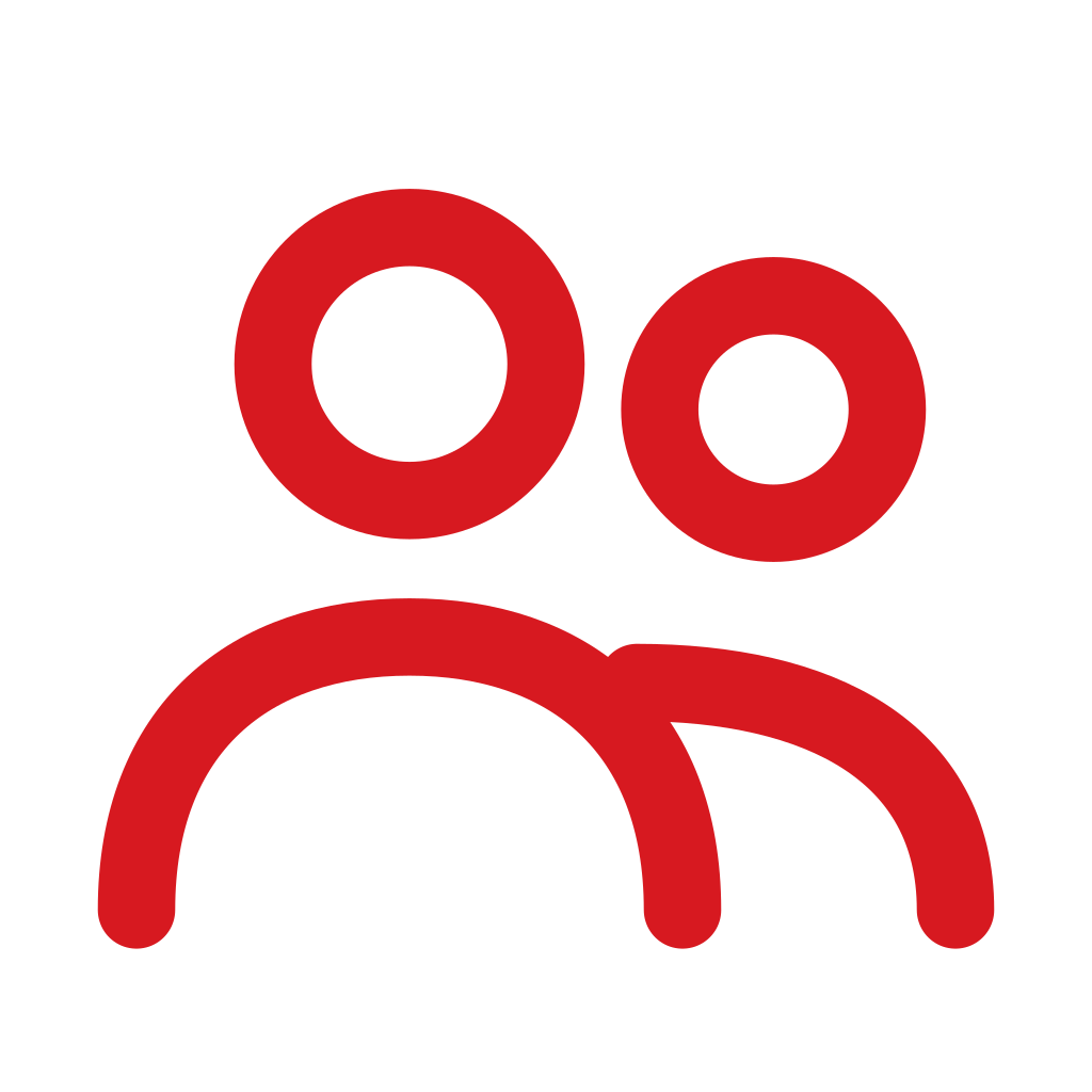 Rotes Icon für Mitarbeiter